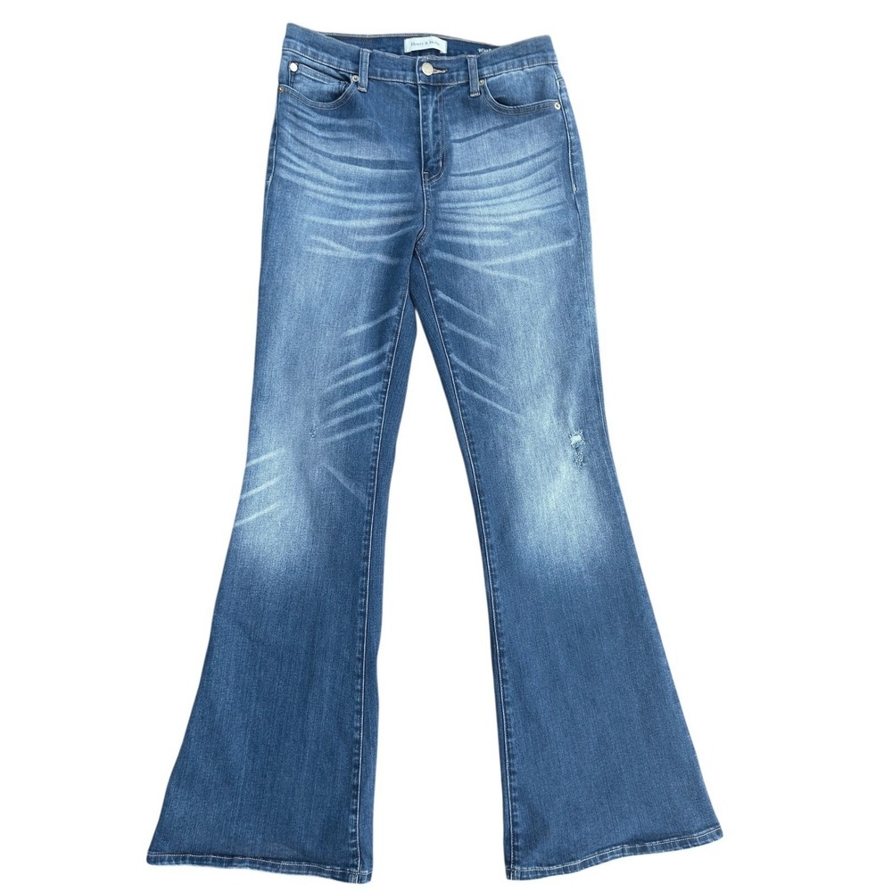 Henry & Belle High Waisted Flare Jeans Distressed  Women's  Archive‎ WashSize 31